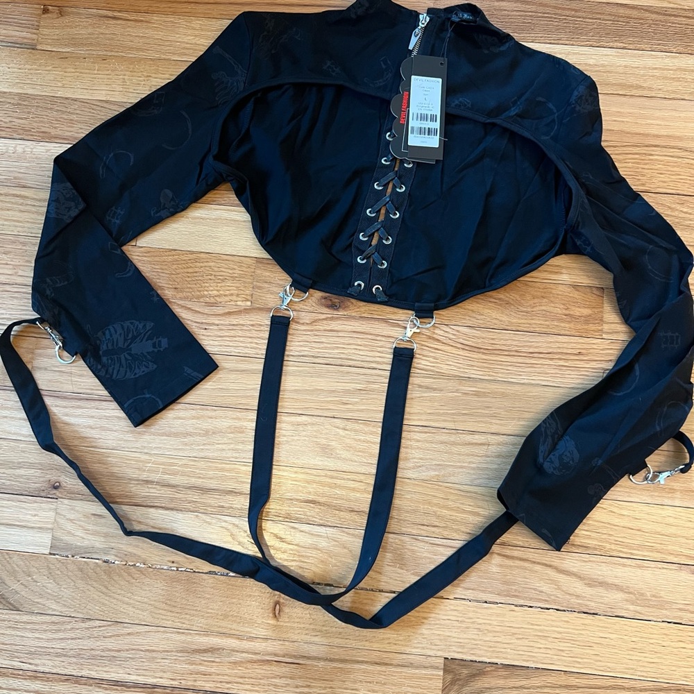 Devil fashion printed shrug